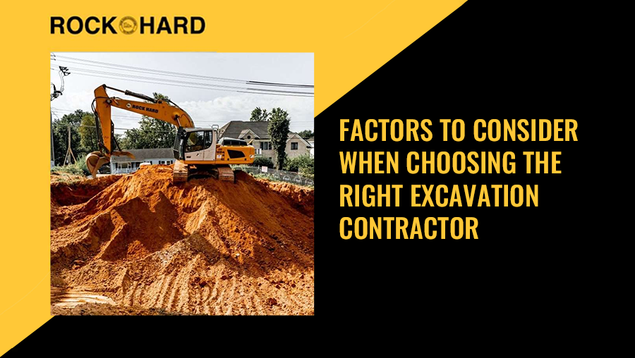 Excavation company selection factors