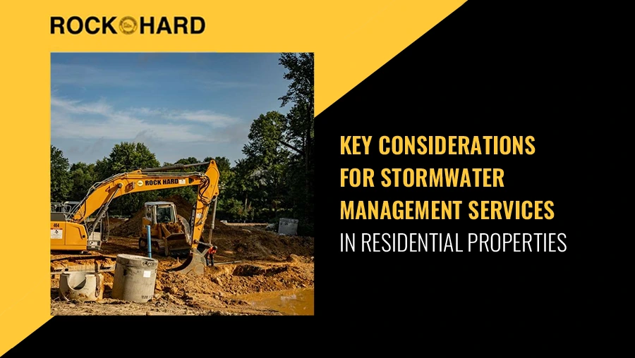 Key considerations for stormwater management services in residential areas