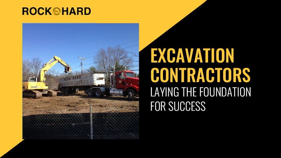 Excavation contractors preparing land for construction and landscaping projects.
