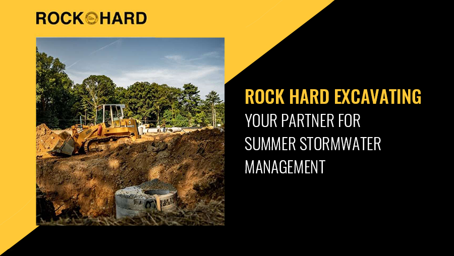 Stormwater system installation by Rock Hard Excavating
