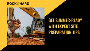 Excavators preparing a construction site with land grading