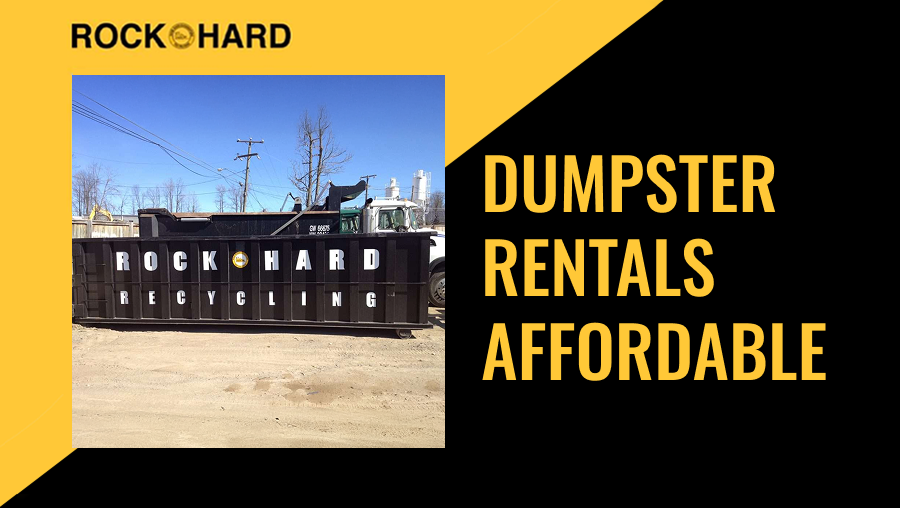 Rock Hard Excavating roll-off dumpster rental truck