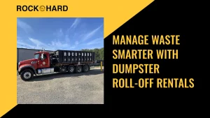 Roll-off dumpster at a construction site