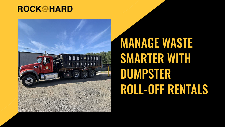 Roll-off dumpster at a construction site