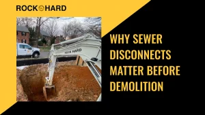 Sewer disconnect process before home demolition