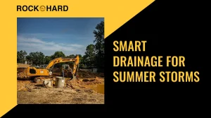 Stormwater drainage system during heavy summer rainfall